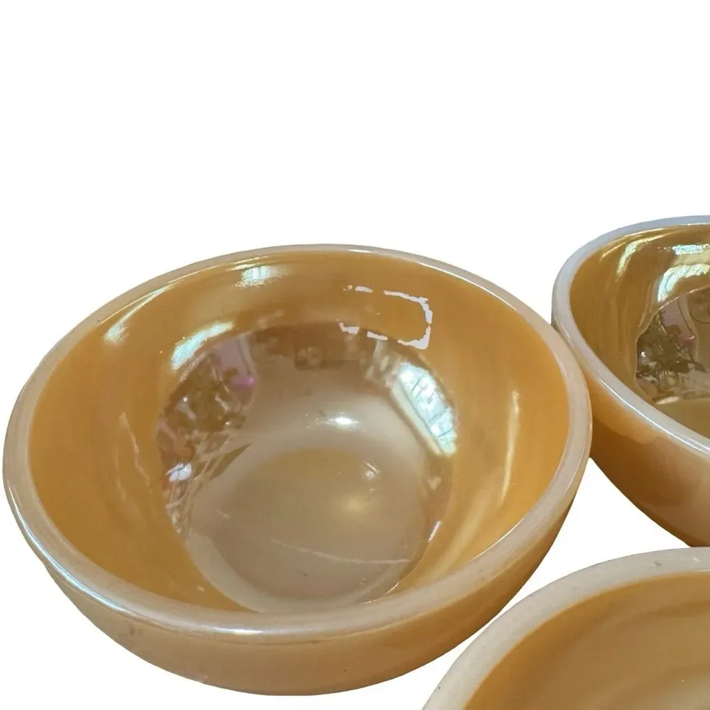 anchor hocking fire king peach lustre small bowls set‎ of 6